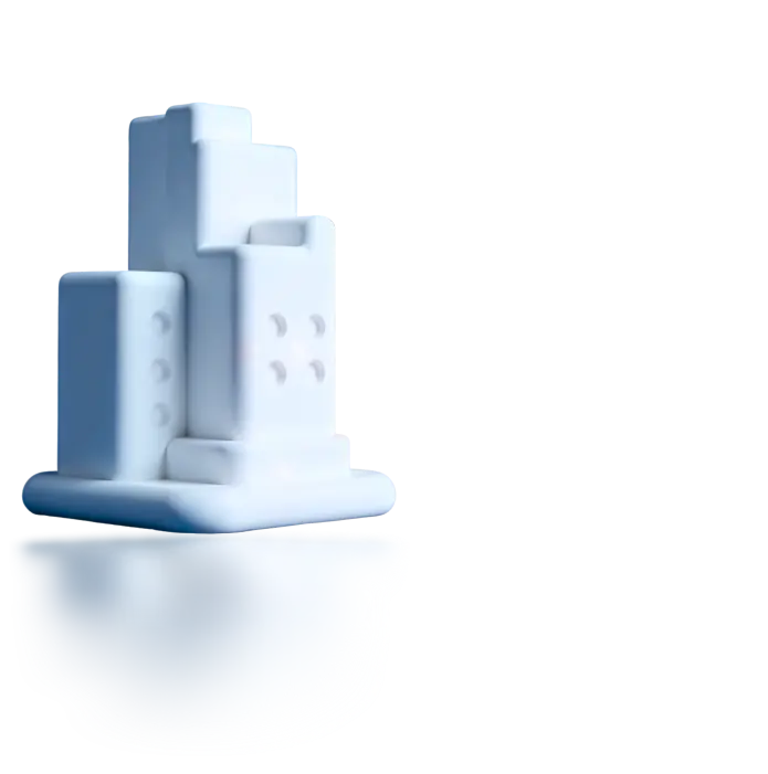 Biały budynek 3D
